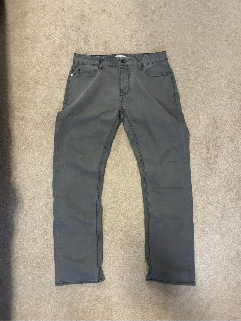 Five Four Men's Gray Relaxed Straight Jeans